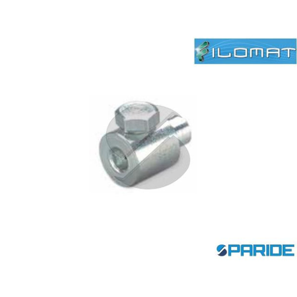 MORSETTO D 8 MM FORO D 3 MM 1 VITE LATERALE IN ACC...