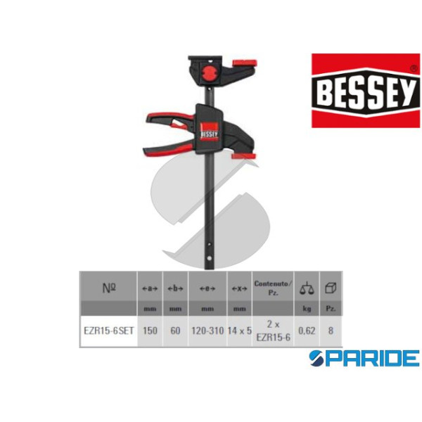 MORSETTO DA BANCO 150X60 MM EZR15-6SET BESSEY