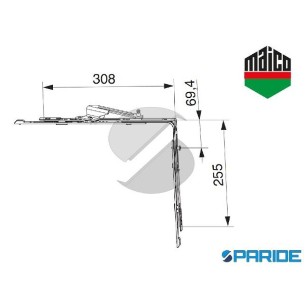 MOVIMENTO ANGOLARE RS-CF DX 465514 MAICO LATO CERN...