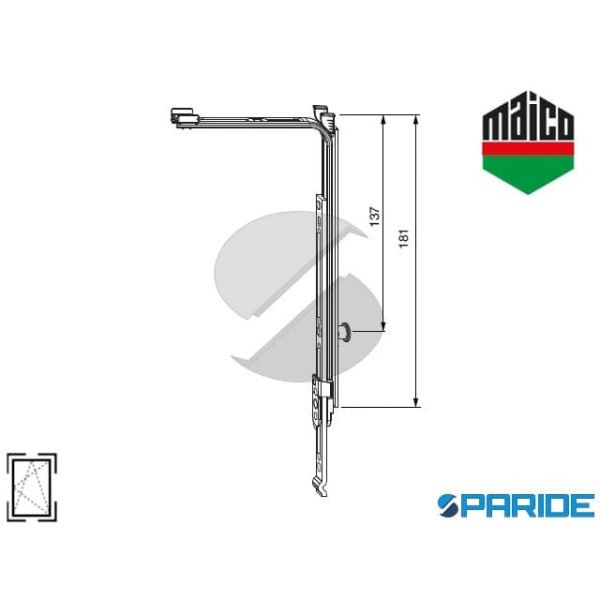 MOVIMENTO ANGOLARE VERTICALE 222215 MAICO MULTI MATIC CON 1 FUNGO PROLUNGABILE