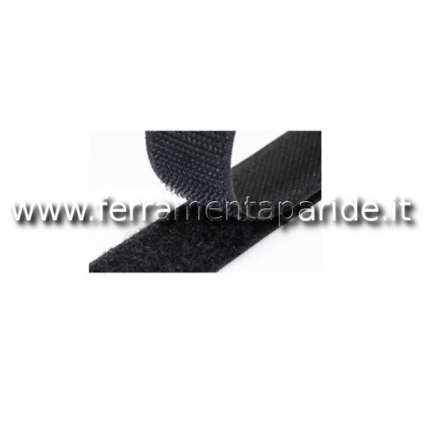 NASTRO ADESIVO VELCRO BLACK 1MTX20MM ATTACCA E STA...