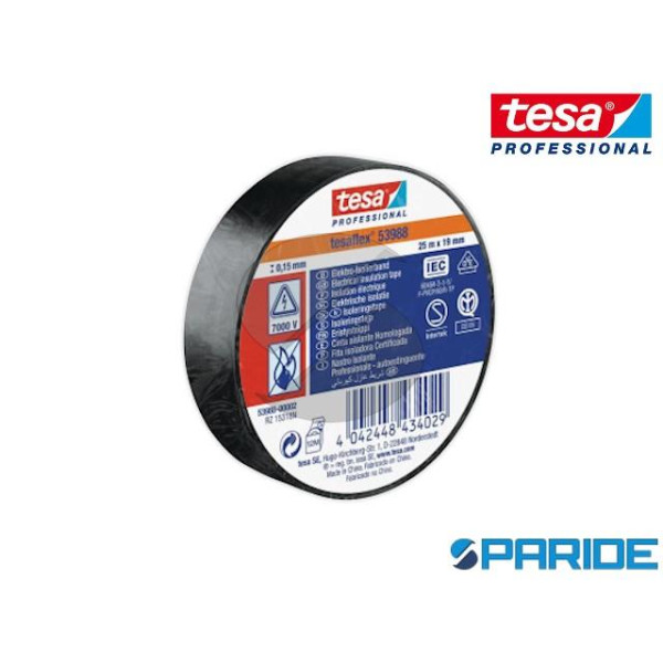 NASTRO ISOLANTE 25MT X 19MM NERO 53988 TESA