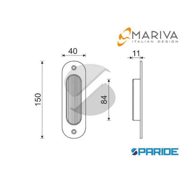 NICCHIA OVALE 66 CIECA CROMO SATINATA MARIVA