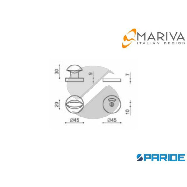 NOTTOLINO WC 1736 D 45 MM OTTONE LUCIDO MARIVA