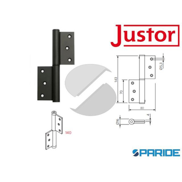PERNO A MOLLA SEMPLICE AZIONE MZ NERO JUSTOR 6719 ...