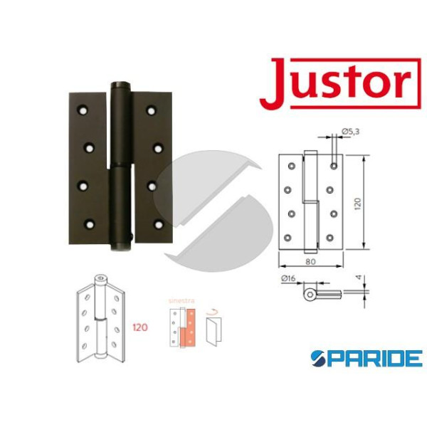PERNO A MOLLA SEMPLICE AZIONE PM 120 L SX NERO JUS...
