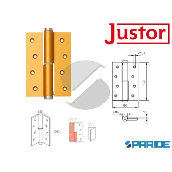 PERNO A MOLLA SEMPLICE AZIONE PM 120 R DX ORO JUST...