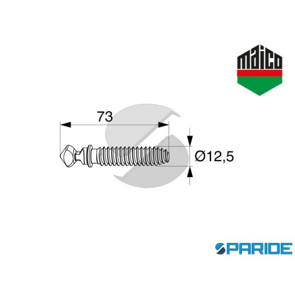 PERNO DI CHIUSURA HS DA AVVITARE 364198 MAICO STAN...