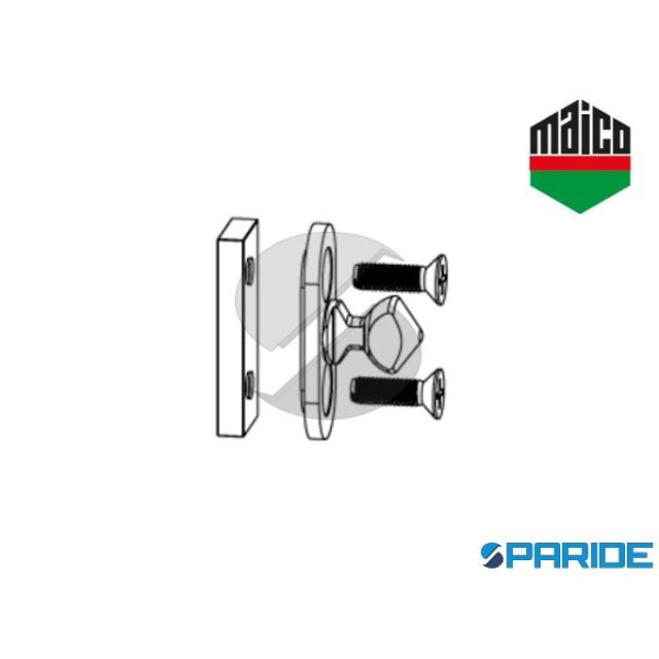 PERNO DI CHIUSURA HS FILETTATO 103261 MAICO CON PIASTRA STANDARD ARGENTO