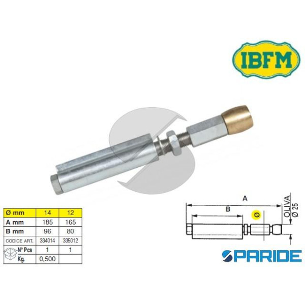 PERNO GUIDA 334 D 12 INFERIORE CON CERNIERA IBFM C...