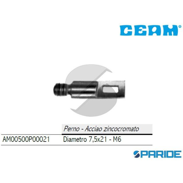 PERNO PER ECCENTRICO 7,5X21 M6 ZINCOCROMATO CEAM