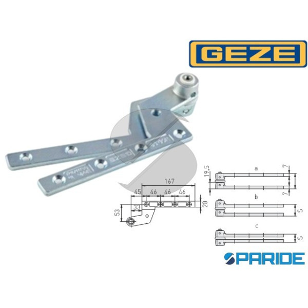 PERNO SUPERIORE 044787 GEZE PER PORTE A BATTENTE M...