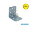 PIASTRA AD ANGOLO 397 100X100 MM L 90 MM SP 2,5 MM PESANTE ZINCATA SIPA