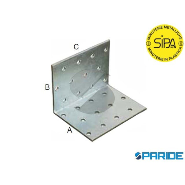 PIASTRA AD ANGOLO 621 40X40 MM L 60 MM SP 2,5 MM Z...