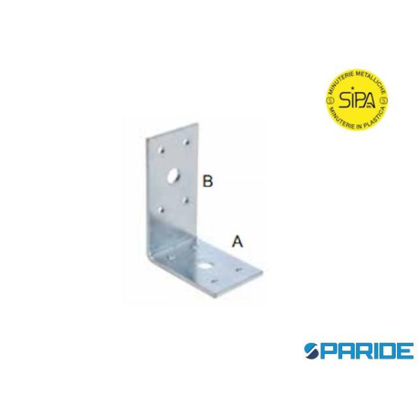 PIASTRA AD ANGOLO CM 6X8X4 1616 ZINCATA