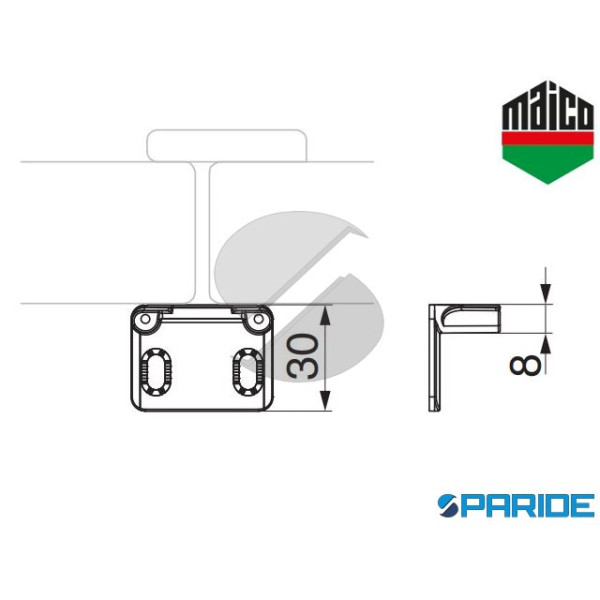 PIASTRA CHIUSURA PERNI 8 MM 94165 MAICO A MURARE N...