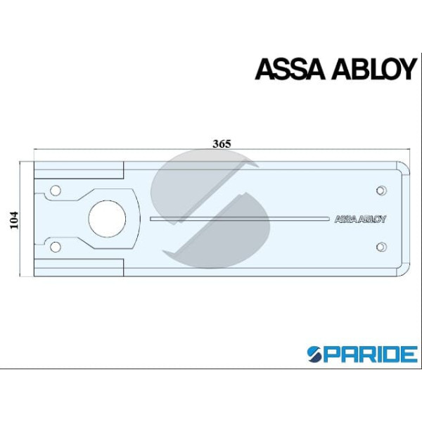 PIASTRA DI COPERTURA AC269 ASSA ABLOY ACCIAIO INOX LUCIDO PER CHIUDIPORTA DC475