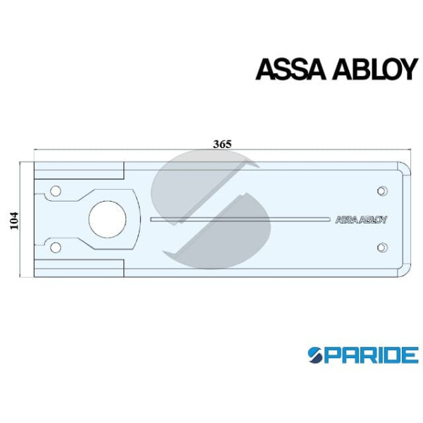 PIASTRA DI COPERTURA AC269 ASSA ABLOY ACCIAIO INOX SATINATO PER CHIUDIPORTA DC475