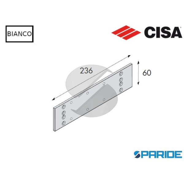 PIASTRA DI MONTAGGIO 07153 04 0 45 CISA BIANCA PER...