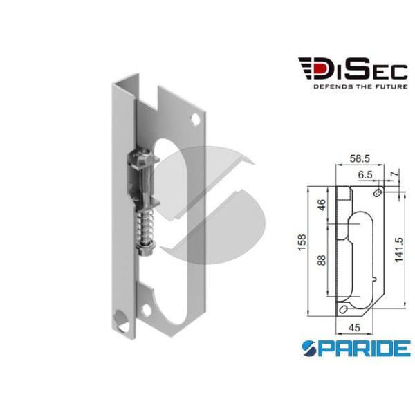 PIASTRA DI PROTEZIONE BASCULANTI PS0500 DISEC ANTI...