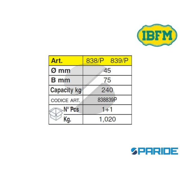 PIASTRA GIREVOLE 839 P INFERIORE IBFM