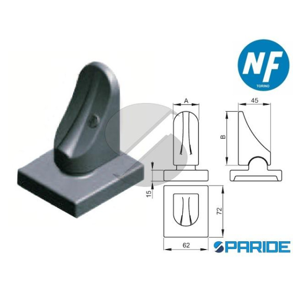 PIASTRA INFERIORE CON PERNO 889 1 NOVA-FERR