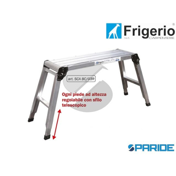 PIATTAFORMA ALLUMINIO 2 GRADINI RIPIEGABILE FRIGER...