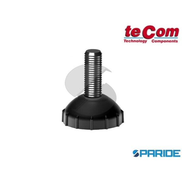 PIEDE FISSO D 40 MM M12X75 4 TECOM ZINCATO