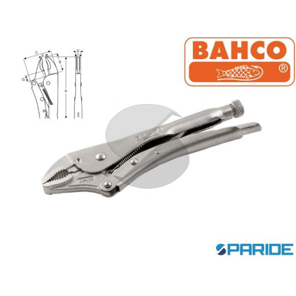 PINZA AUTOBLOCCANTE 2951-250 CON GANASCE CURVE BAH...