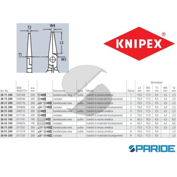 PINZA PER MECCANICA 38 71 200 KNIPEX
