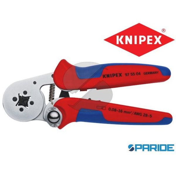 Knipex 97 52 36 SB Preciforce Pinza per Capicorda Rivestiti in Materiale Bicomponente Brunita 220 mm