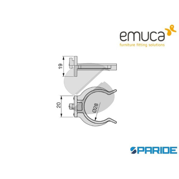 PINZA PER ZOCCOLI DA CUCINA 3913017 EMUCA