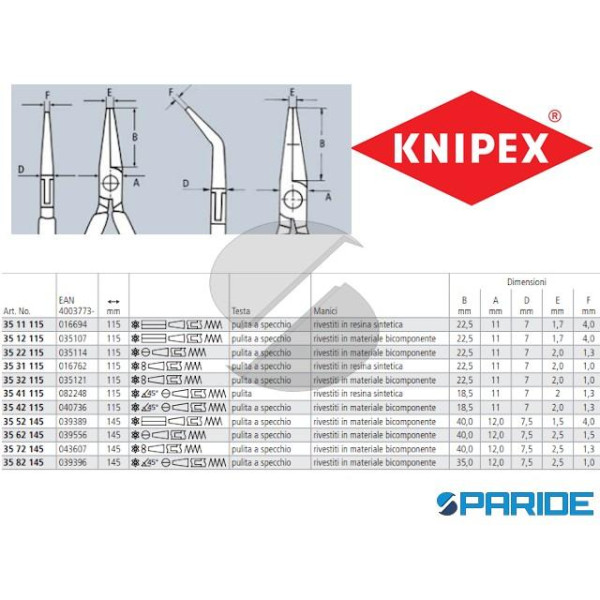 PINZA SPECIALE 35 42 115 PER ELETTRONICA KNIPEX