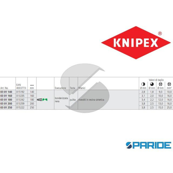 PINZA UNIVERSALE 03 01 180 KNIPEX
