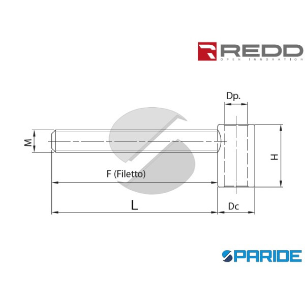 PIPA PER KIT REGOLAZIONE M12X90 D12 747 REDD H34 NERO