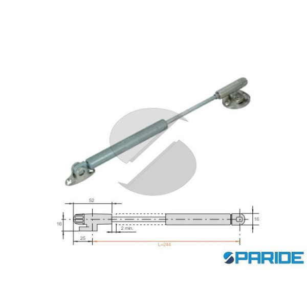 PISTONE ASTA KRABY FRIZIONATA 244 MM 90N PER ANTE ...