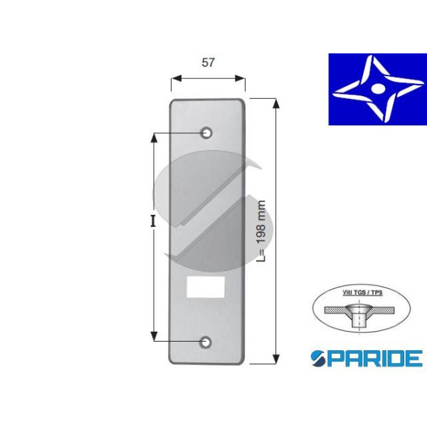 PLACCA AVVOLGITORE I 165 MM INOX
