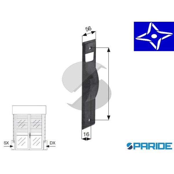 PLACCA AVVOLGITORE SEMI INCASSO I 165 DX NERA