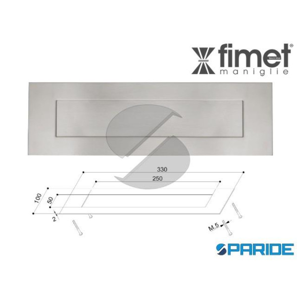 PLACCA BUCALETTERE A MOLLA 5006 FIMET 330X250 MM I...