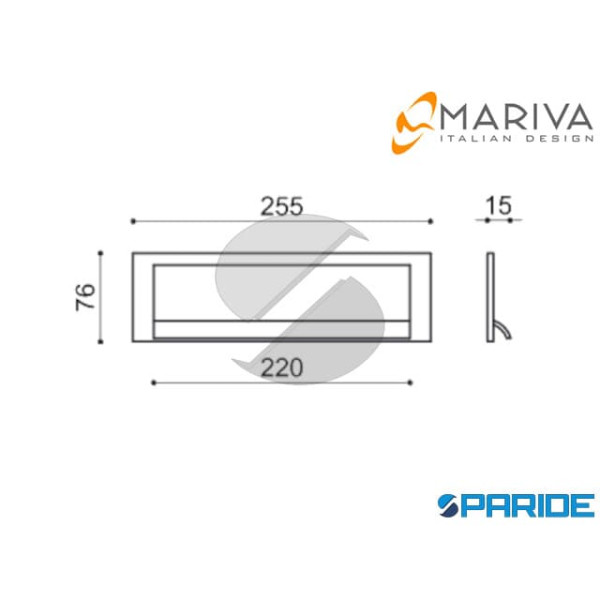 PLACCA BUCALETTERE APERTURA ESTERNA 730CS CROMO SATINATO MARIVA