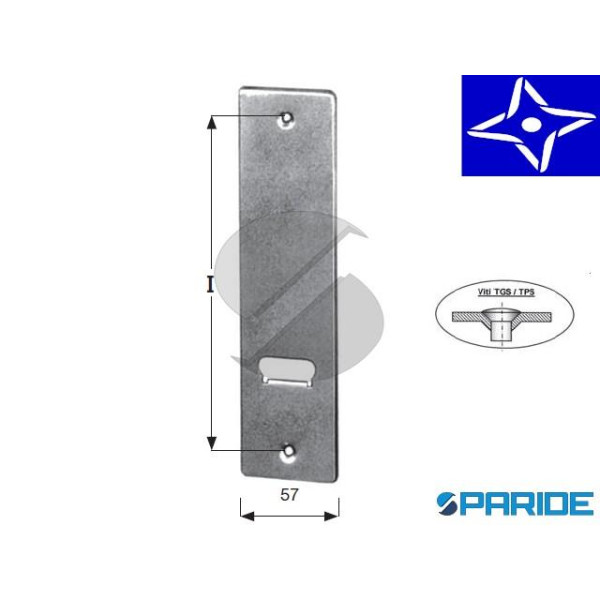 PLACCA PER AVVOLGITORE INOX 187 MM INTERASSE PER T...