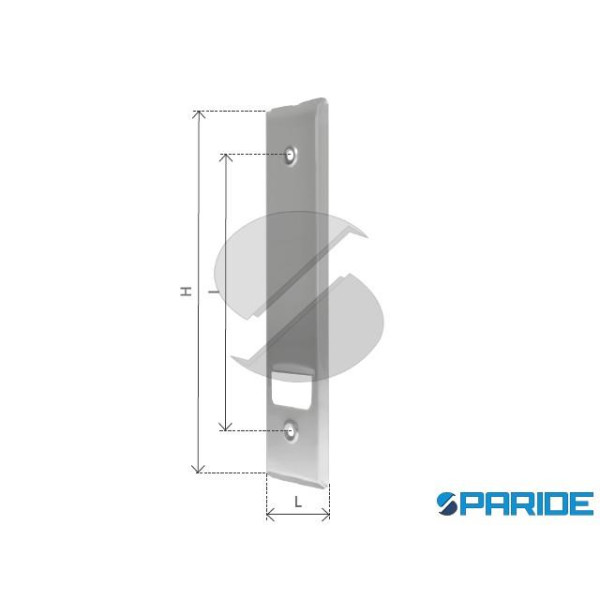 PLACCA PER AVVOLGITORE INTERASSE FORI 165 MM INOX