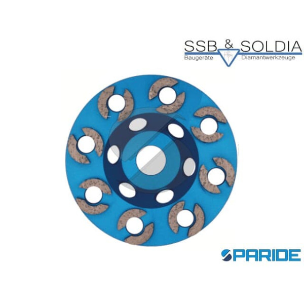 PLATORELLO DIAMANTATO D 125X22 MM PRO 6 FORI BLU M...