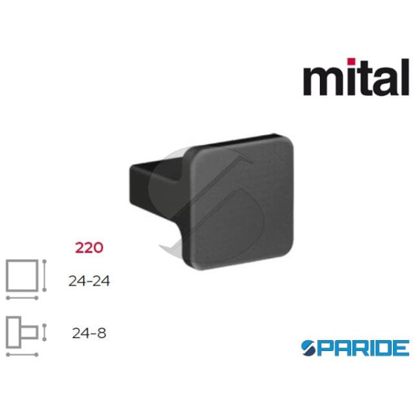 POMOLO 24 MM 220ANTR MITAL ANTRACITE IN ZAMA PRESS...