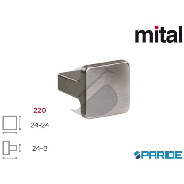 POMOLO 24 MM 220NHST MITAL NICHEL SATINATO IN ZAMA...