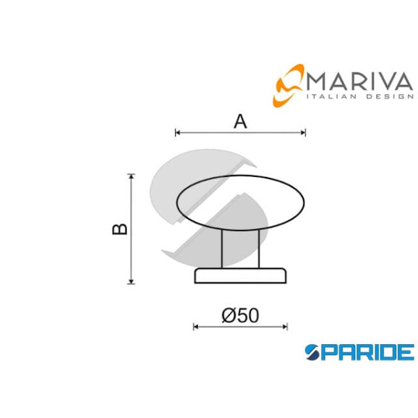 POMOLO CIPOLLA D 60 142 CON ROSETTA CROMO SATINATO