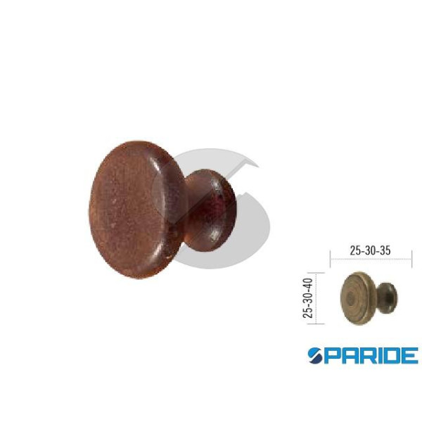 POMOLO D 25 MM IN FERRO RUGGINE FA30425R PER MOBIL...