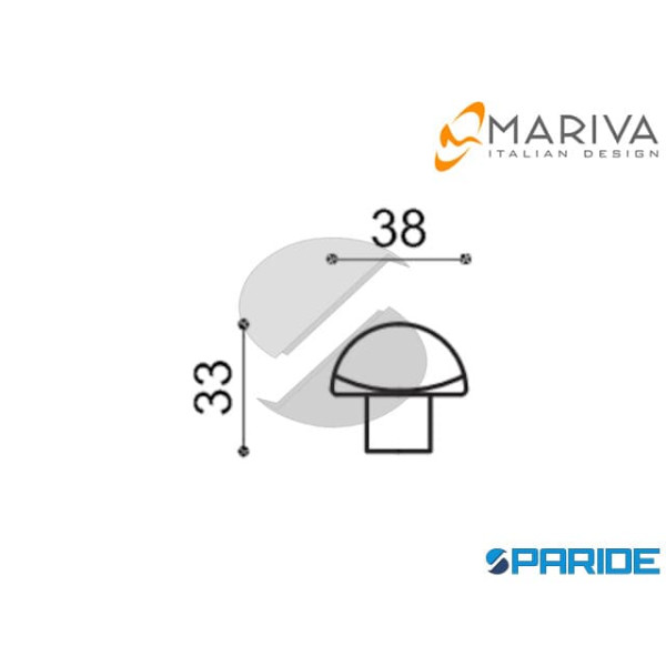 POMOLO DI ROTAZIONE PER CODOLO 1523SV OTTONE LUCIDO MARIVA