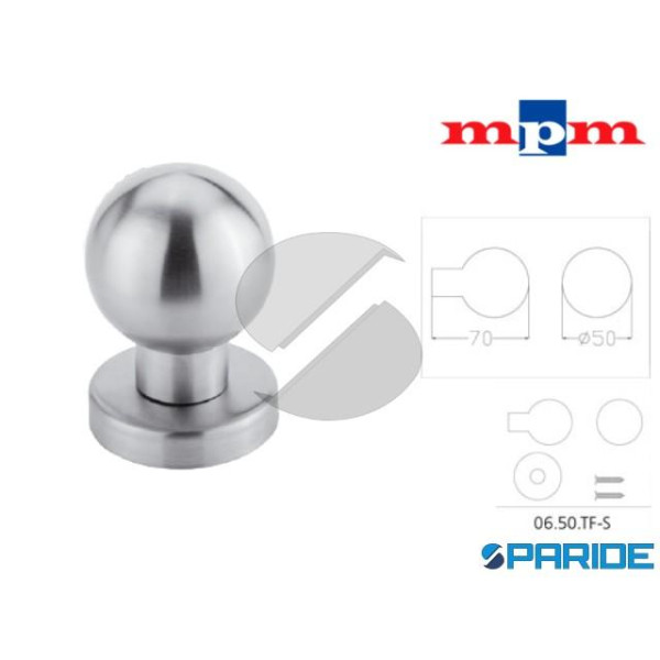 POMOLO FISSO SPHERE CON ROSETTA INOX SATINATO 0650...