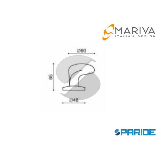 POMOLO LUNIK D 48 MM RB 139 CROMO SATINATO MARIVA